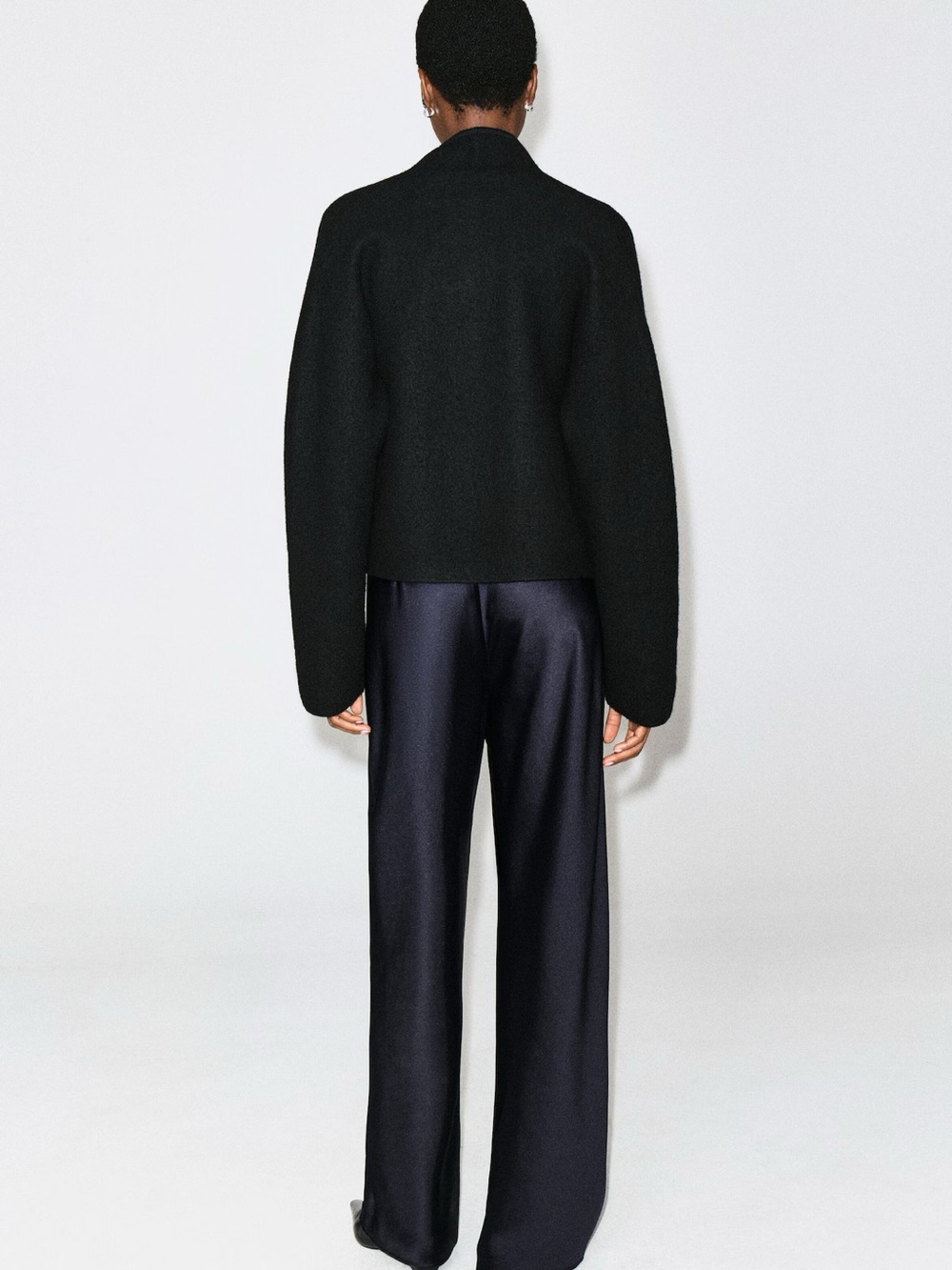 NWT (size 10P) COS SATIN WIDE-LEG PANTS - Picture 5 of 8